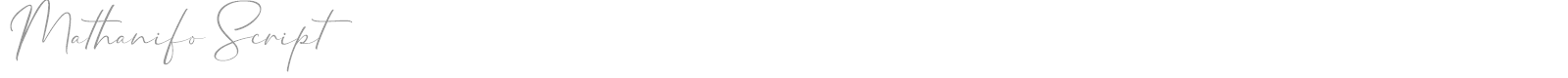 Mathanifo Script font preview